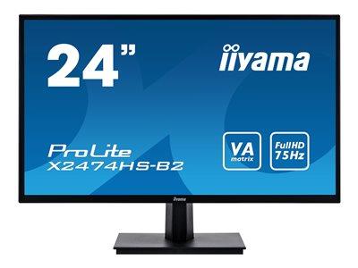 iiyama ProLite X2474HS-B1 24" 1920x1080 4ms VGA HDMI DisplayPort LED Monitor