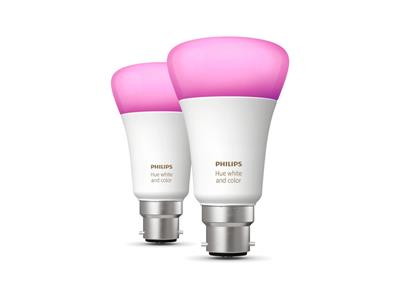 Philips Hue White and Colour Ambiance B22 Twin Pack