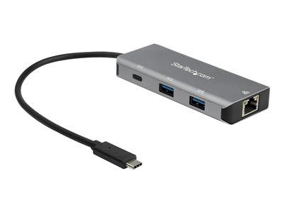 StarTech.com 3-Port USB-C Hub with LAN Port - 10Gbps