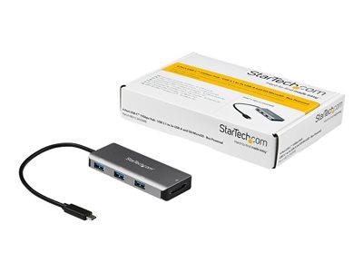 StarTech.com 3-Port USB-C Hub with SD Card Reader - 10Gbps