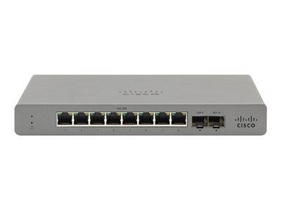 Meraki GO GS110 8 port Switch Managed 8x10/100/100 + 2SFP (mini-GBIC)