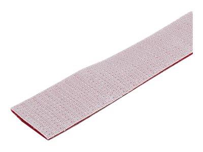 StarTech.com 50ft. Hook and Loop Roll - Red - Reusable