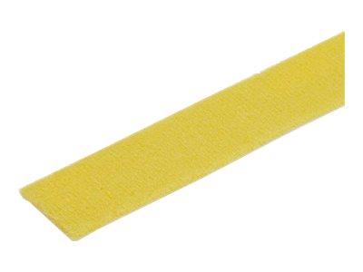 StarTech.com 50ft. Hook and Loop Roll - Yellow - Reusable