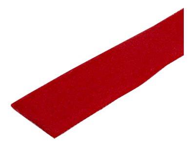 StarTech.com 25ft. Hook and Loop Roll - Red - Reusable