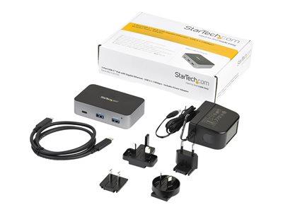 StarTech.com 3 Port USB C 3.1 Gen 2 Hub with Ethernet Adapter