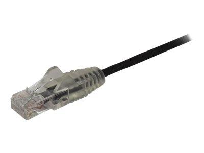 StarTech.com 1m CAT6 Cable - Black Slim CAT6 Patch Cable - Snagless RJ45