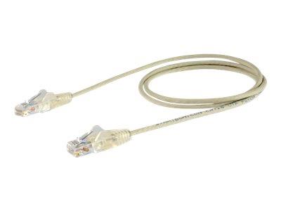 StarTech.com 1m CAT6 Cable - Grey Slim CAT6 Patch Cable - Snagless RJ45