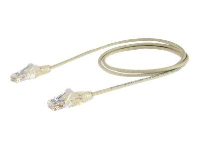 StarTech.com 2.5m CAT6 Cable - Grey Slim CAT6 Patch Cable - Snagless RJ45