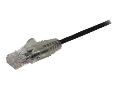 StarTech.com 2.5m CAT6 Cable - Black Slim CAT6 Patch Cable - Snagless