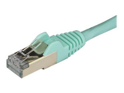 StarTech.com 7.5 m CAT6a Cable - Aqua- CAT6a STP Cable - Snagless RJ45