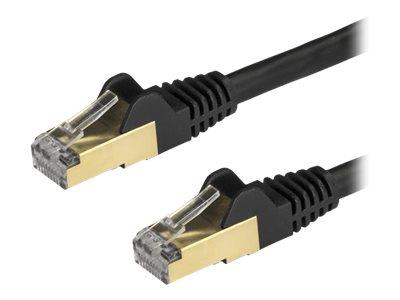 StarTech.com 7.5 m CAT6a Cable - Black- CAT6a STP Cable - Snagless RJ45