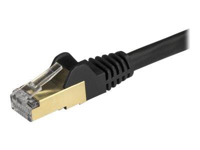 StarTech.com 1.5 m CAT6a Cable - Black- CAT6a STP Cable - Snagless RJ45