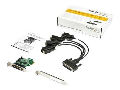 StarTech.com 4 Port PCI Express RS232 Serial Adapter Card - Low Profile