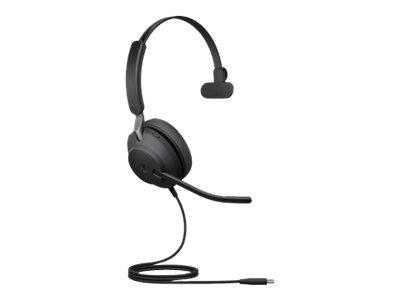 Jabra Evolve2 40 USB-C MS Mono Headset - Black