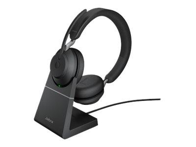 Jabra Evolve2 65 USB-A UC Stereo Headset with Desk Stand - Black