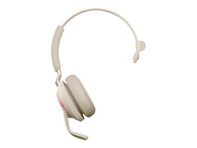 Jabra Evolve2 65 USB-A UC Mono Headset with Desk Stand - Beige