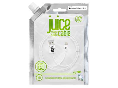 Juice 1m Lightning Charge and Sync Cable - White