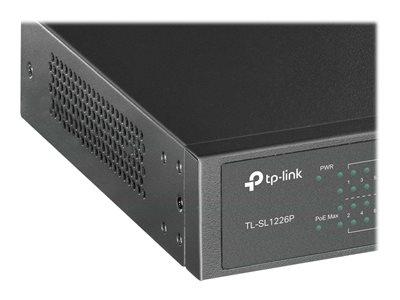 TP LINK TL-SL1226P 24-Port 10/100 Mbps + 2-Port Gigabit Rack Switch