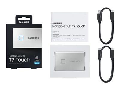 Samsung 500GB T7 Touch USB 3.2 GEN.2 Type C External PSSD Silver
