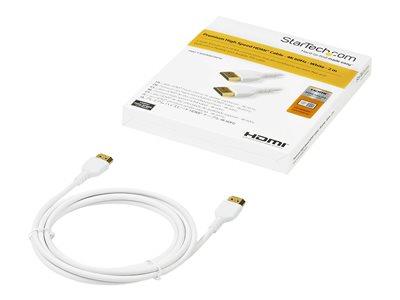 StarTech.com 2m / 6.6 ft Premium High Speed HDMI Cable with Ethernet - White - Aramid Fiber