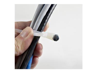 StarTech.com 100 Pack of Plastic Zip Ties With Screw Hole - 9"