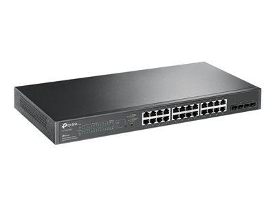 TP LINK JetStream TL-SG2428P Switch - Smart - 24x 10/100/1000 (PoE+) + 4x SFP  PoE+ (250 W)