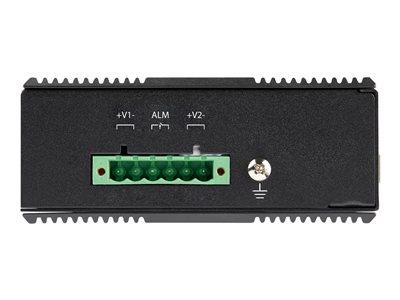 StarTech.com Industrial 6 Pt Gigabit Ethernet Switch 5 RJ45 (4 PoE) +2 SF