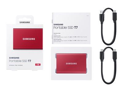 Samsung T7 1TB External SSD - Metallic Red