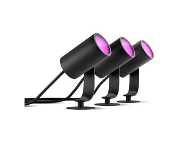 Philips Hue Lily Base Unit 3-Pack Spot Light - Black
