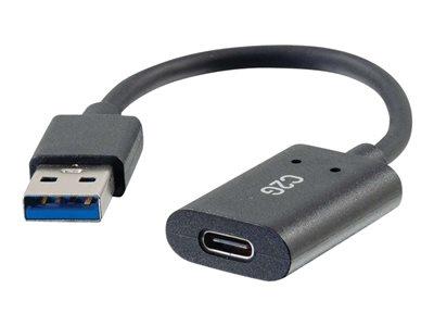 C2G 6in USB-C&reg; Female to USB-A Male SuperSpeed USB 5Gbps Adaptor