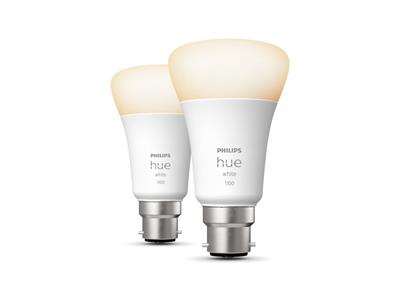 Philips Hue White 9.5W A60 B22 2-Pack