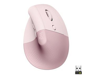 Logitech Lift Vertical Ergonomic Mouse - Rose/Dark Rose