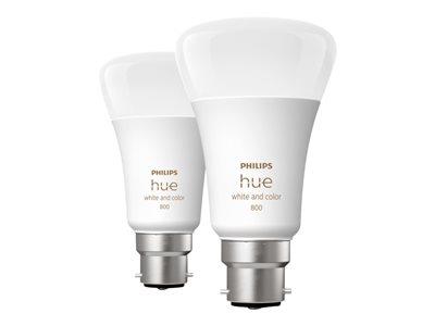 Philips Hue Colour 6.5W A60 B22 2-Pack