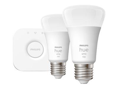 Philips Hue White 10.5W A60 E27 2-Pack Starter Kit