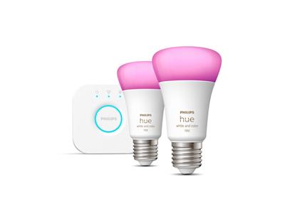 Philips Hue White and Colour Ambiance E27 Starter Kit with Bridge