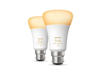 Philips Hue White Ambiance Bulbs 2-Pack B22 8W