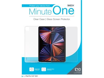 Minute One Clear Case and Screen Protector for iPad 12.9inch