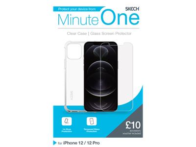 Minute One Clear Case and Screen Protector for iPhone 12 / 12 Pro