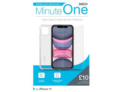 Minute One Clear Case and Screen Protector for iPhone 11