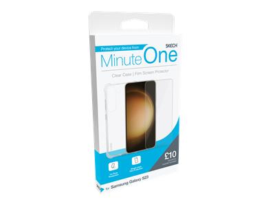 Minute One Clear Case and Screen Protector for Galaxy S23