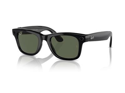 Ray-Ban | Meta Wayfarer - Shiny Black / G15 Green