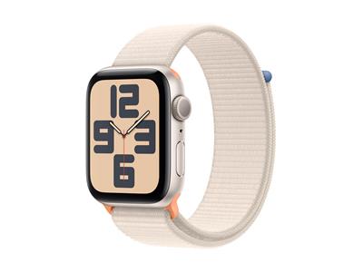 Apple Watch SE GPS 44mm Starlight Aluminium Case with Starlight Sport Loop