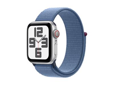 Apple Watch SE GPS + Cellular 40mm Silver Aluminium Case with Winter Blue Sport Loop