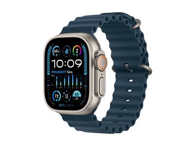 Apple Watch Ultra 2 GPS + Cellular, 49mm Titanium Case with Blue Ocean Band