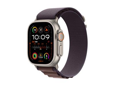 Apple Watch Ultra 2 GPS + Cellular, 49mm Titanium Case with Indigo Alpine Loop - Small