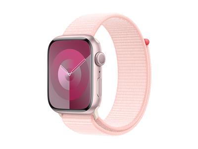 Apple Watch Series 9 GPS 45mm Pink Aluminium Case with Light Pink Sport Loop