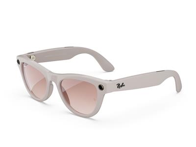 Ray-Ban | Meta Skyler Smart Glasses - Shiny Chalky Grey, Gradient Cinnamon Pink