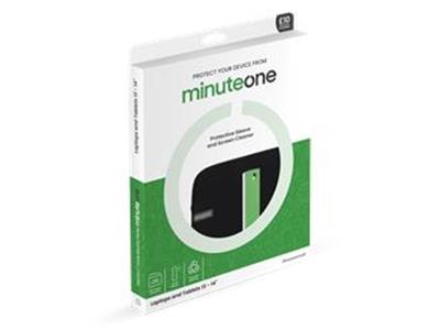 Minute One Neoprene Sleeve & Screen Cleaner Black for Laptop 13 14"