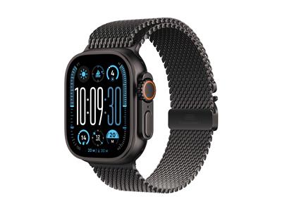 Apple Watch Ultra 2 GPS + Cellular 49mm Black Titanium Case with Black Titanium Milanese Loop - L