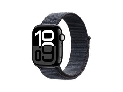 Apple Watch Series 10 GPS 42mm Jet Black Aluminium Case with Ink Sport Loop
